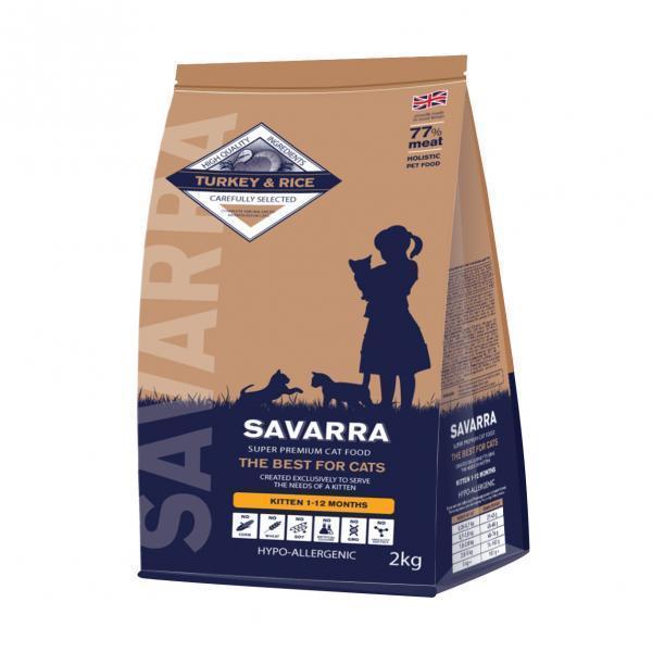 Savarra Kitten Turkey & Rice гипоаллергенный сухой корм для котят от 1  месяца 15 кг | Зоо100