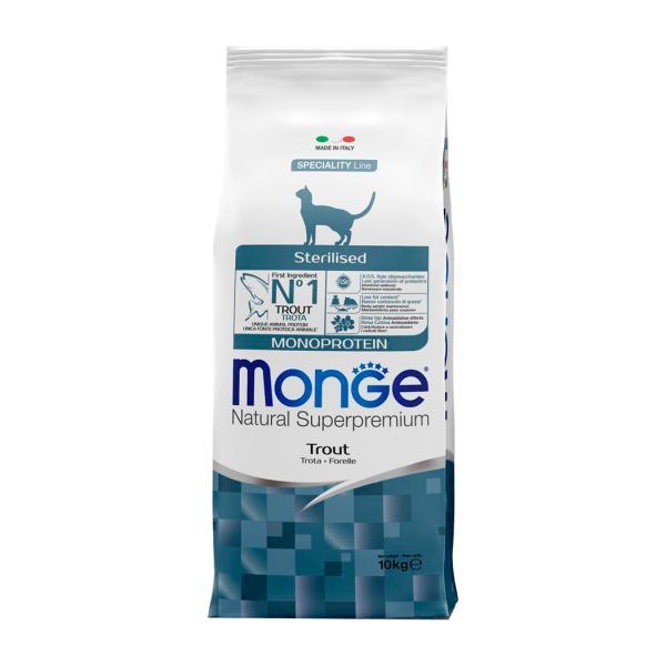 Monge Cat Monoprotein Sterilised Trout Сухой корм для стерилизованных кошек с форелью
