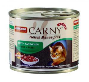 Animonda Carny Adult консервы для кошек с индейкой и кроликом / 200г*6шт