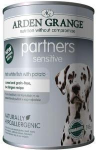 Arden Grange Partners Sensitive консервы для собак с белой рыбой и картофелем 395 г