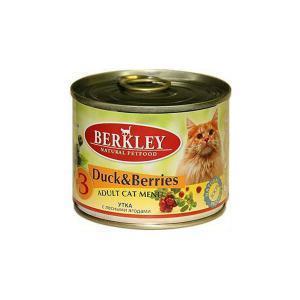 Berkley 3 Duck with Forest Berries for Adult Cat консервы для кошек с лесными ягодами и уткой 200 г (6 штук)