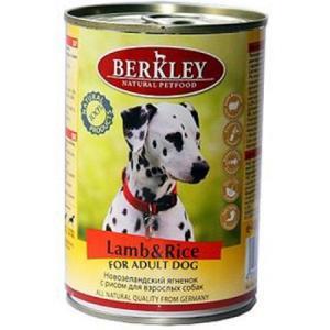 Berkley консервы для взрослых собак Ягненок и рис 400г