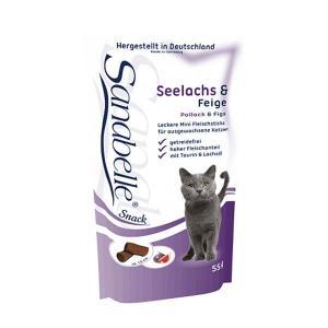 Bosch Sanabelle Snack с сайдой и инжиром полувлажное лакомство улучшающее пищеварение для кошек 55 г