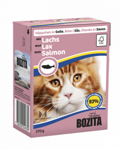 Bozita консервы для кошек кусочки в соусе с Лососем370 г