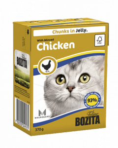 Bozita консервы для кошек кусочки в желе Рубленая курица 370 г