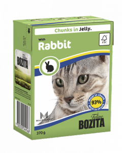 Bozita консервы для кошек кусочки в желе с Кроликом 370 г