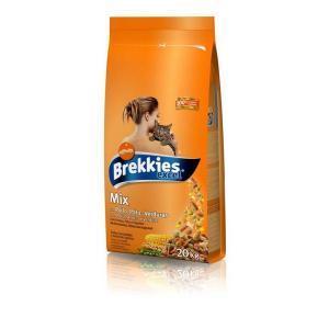 Brekkies excel Mix Chicken сухой корм для кошек с курицей, уткой и овощами 20 кг