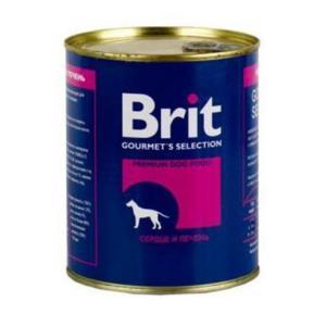 Brit консервы для собак Сердце и печень 850г