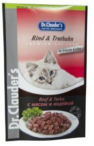 Dr. Clauder`s консервы для кошек с мясом и индейкой 100г*32шт