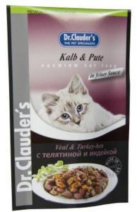 Dr. Clauder`s консервы для кошек с телятиной и индейкой 100г*32шт