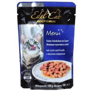 Edel Cat консервы для кошек с форелью и лососем 100 г (20 штук)