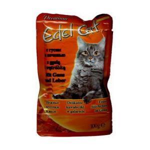 Edel Cat консервы для кошек с гусем и печенью 100 г (20 штук)