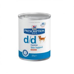 Hills Canine d/d консервы для собак при пищевой непереносимости с лососем 370 г