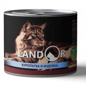 Landor Partridge &amp; Turkey консервы для кошек с куропаткой и индейкой