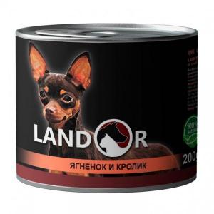 Landor Small Breed Lamb &amp; Rabbit консервы для собак мини пород ягненок, кролик