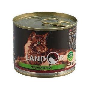 Landor Turkey &amp; Duck консервы для взрослых кошек с индейкой и уткой