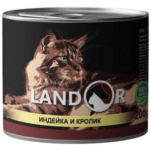 Landor Turkey &amp; Rabbit консервы для кошек с индейкой и кроликом