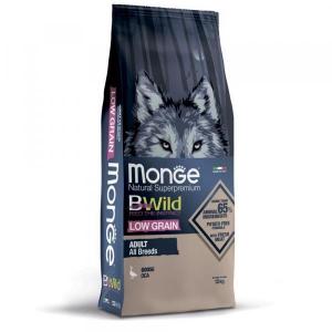 Monge BWild Low Grain Сухой низкозерновой корм для собак всех пород Гусь