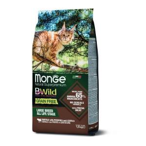 Monge Cat BWild Grain Free Buffalo Сухой корм для кошек крупных пород Буйвол