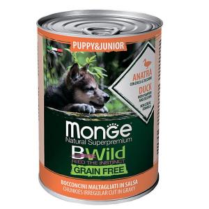 Monge Dog BWild Grainfree Puppy &amp; Junior Консервы для щенков Утка/Тыква/Кабачки