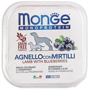 Monge Dog Monoprotein Fruits Lamb &amp; Blueberries Влажный корм для собак паштет из ягненка с черникой