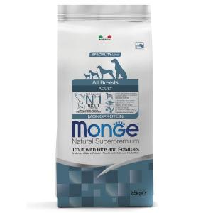 Monge Dog Monoprotein Сухой корм для собак всех пород Форель/Рис/Картофель