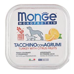 Monge Monoprotein Fruits Turkey &amp; Citrus Влажный корм для собак паштет из индейки с цитрусовыми