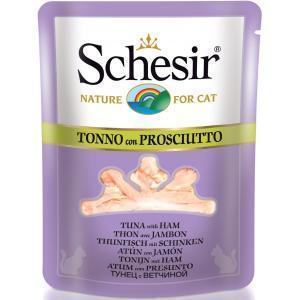 Schesir Tuna &amp; Ham консервы для кошек с тунцом и ветчиной 70 г