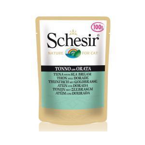 Schesir Tuna &amp; Sea Bream консервы для кошек с тунцом и морским окунем 70 г