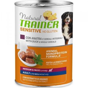 Trainer Natural Sensitive No Gluten влажный корм для собак средних и крупных пород Утка с Рисом