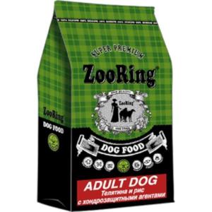 ZooRing Adult Dog Сухой корм для собак, Телятина / Рис, с хондропротектерами