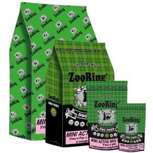 ZooRing Mini Active Dog Сухой корм для собак, Утка / Рис с хондропротектерами